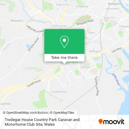 Tredegar House Country Park Caravan and Motorhome Club Site map