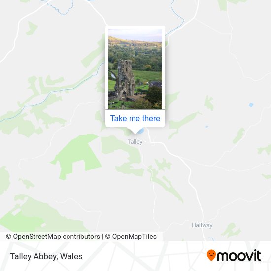 Talley Abbey map