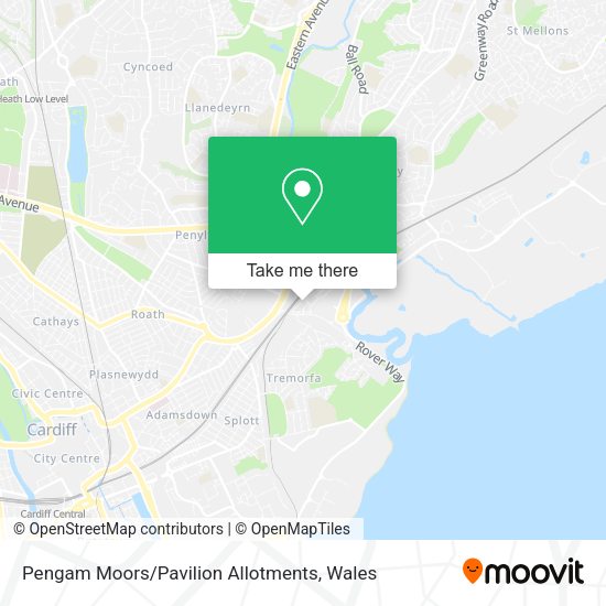 How to get to Pengam Moors / Pavilion Allotments in Cardiff by Bus or