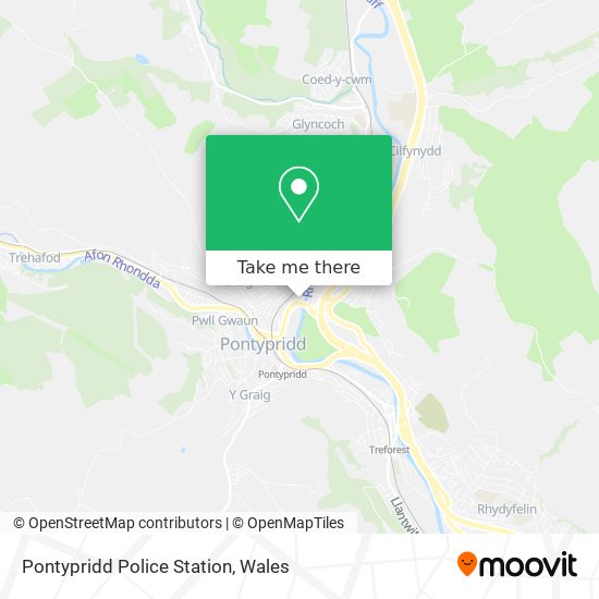Pontypridd Police Station map