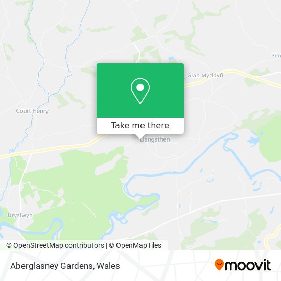 Aberglasney Gardens map