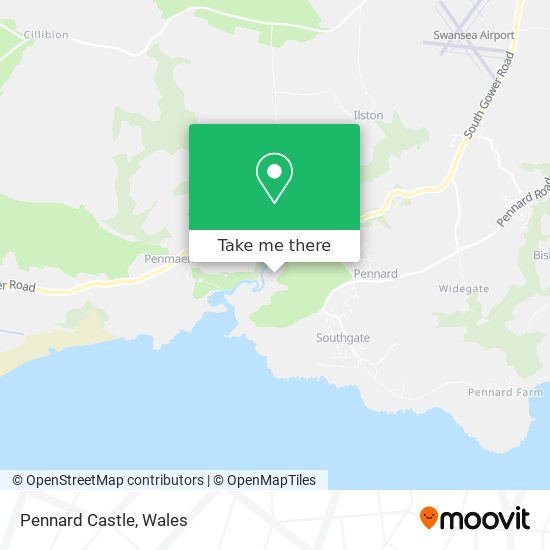 Pennard Castle map