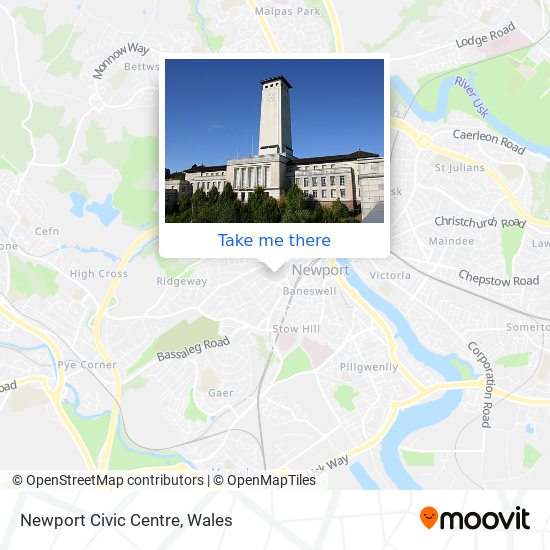 Newport Civic Centre map