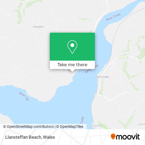 Llansteffan Beach map