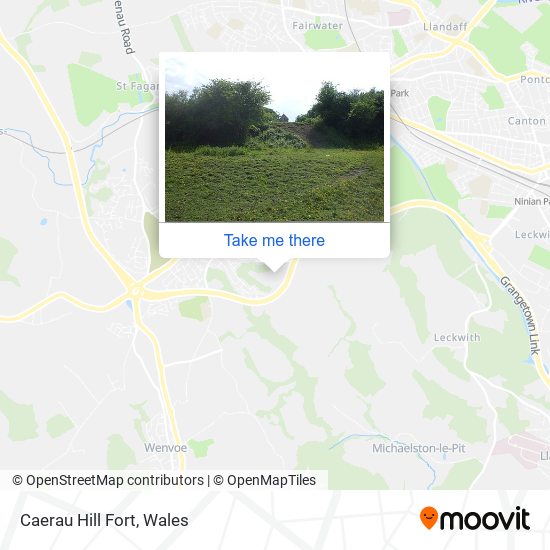 Caerau Hill Fort map