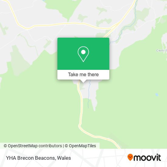 YHA Brecon Beacons map