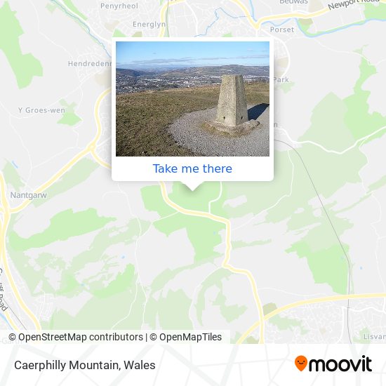 Caerphilly Mountain map