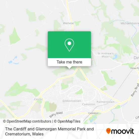 The Cardiff and Glamorgan Memorial Park and Crematorium map