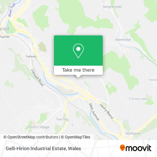 Gelli-Hirion Industrial Estate map