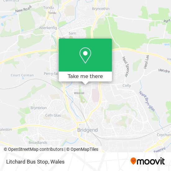Litchard Bus Stop map