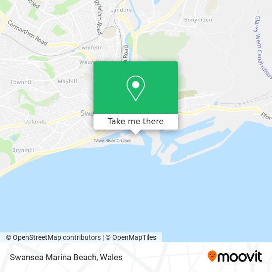 Swansea Marina Beach map