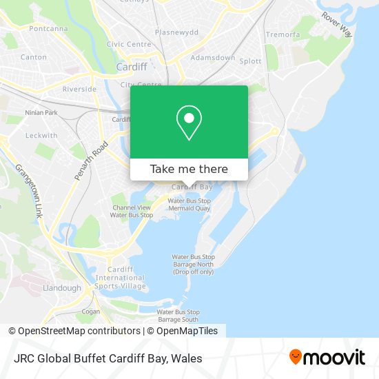 JRC Global Buffet Cardiff Bay map
