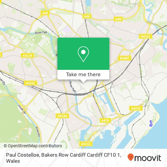 Paul Costelloe, Bakers Row Cardiff Cardiff CF10 1 map