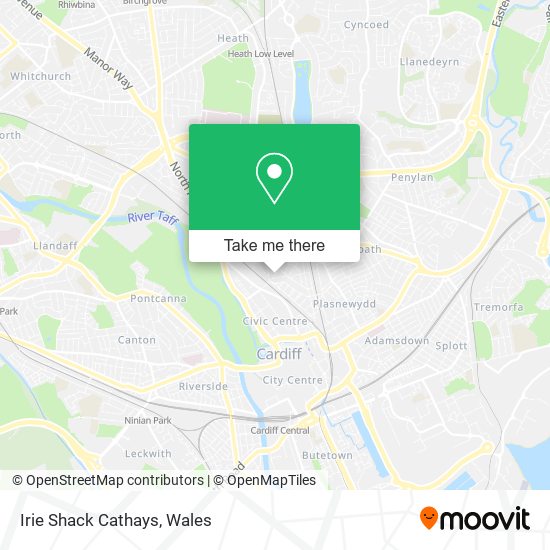 Irie Shack Cathays map