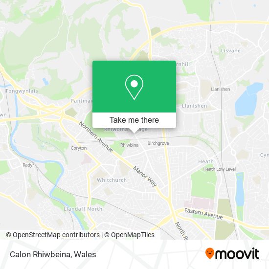 Calon Rhiwbeina map