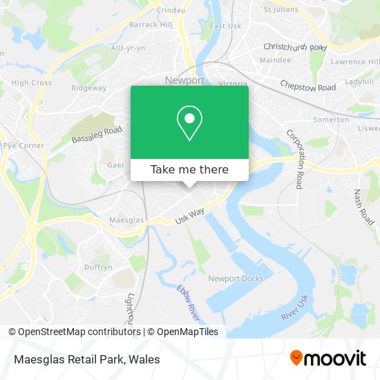 Maesglas Retail Park map