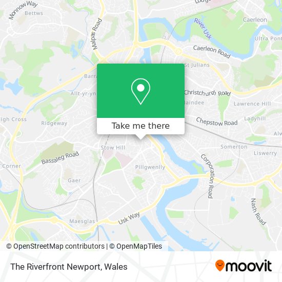 The Riverfront Newport map