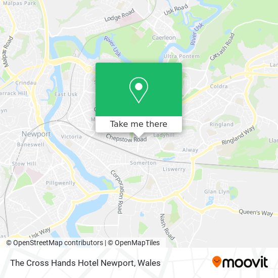 The Cross Hands Hotel Newport map