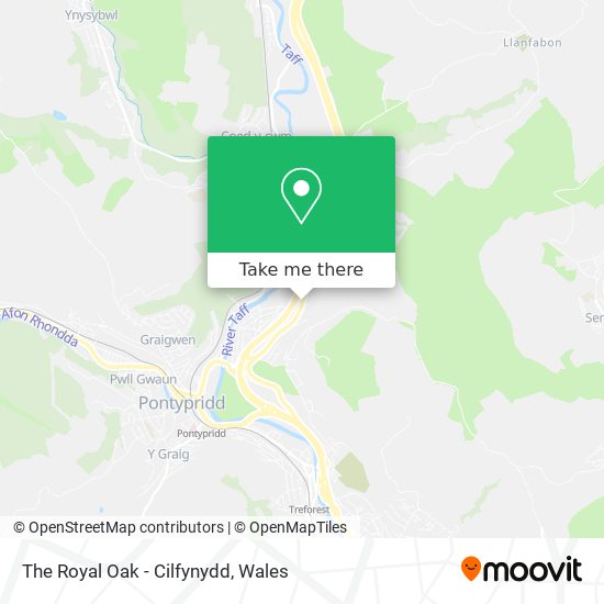 The Royal Oak - Cilfynydd map