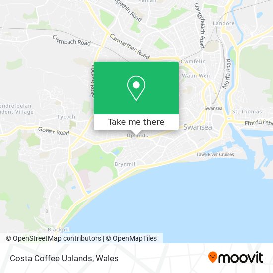 Costa Coffee Uplands map