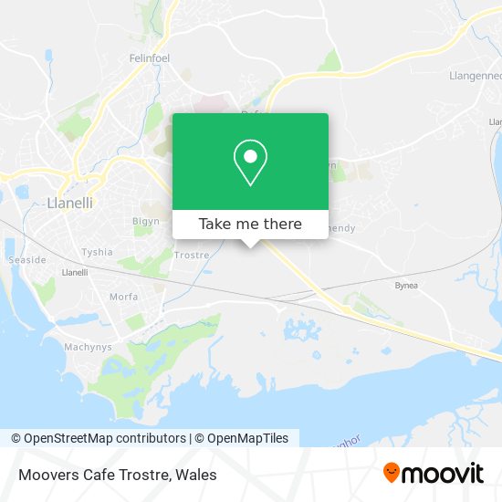 Moovers Cafe Trostre map