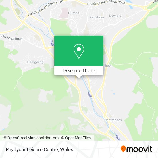 Rhydycar Leisure Centre map