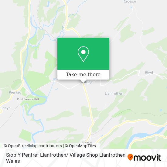 Siop Y Pentref Llanfrothen/ Village Shop Llanfrothen map