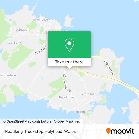 Roadking Truckstop Holyhead map