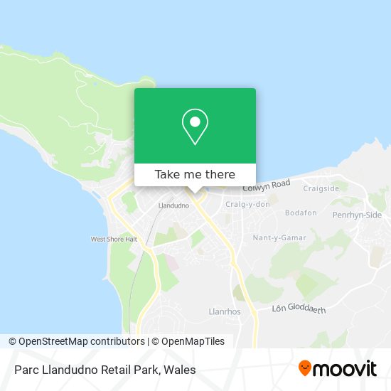 Parc Llandudno Retail Park map