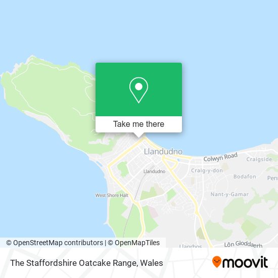 The Staffordshire Oatcake Range map