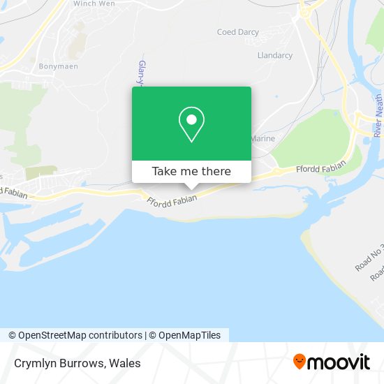 Crymlyn Burrows map
