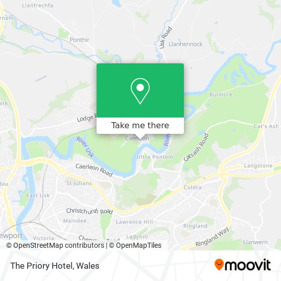 The Priory Hotel map