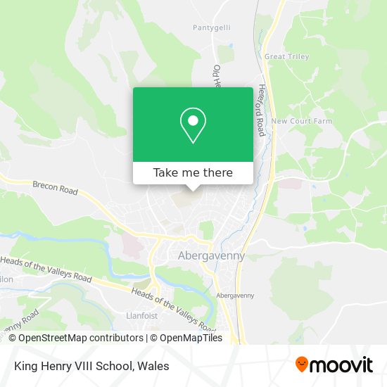 King Henry VIII School map