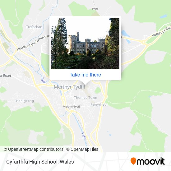 Cyfarthfa High School map