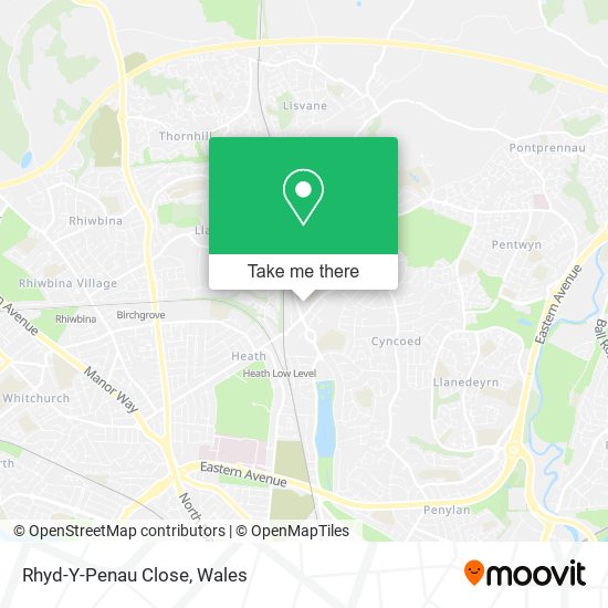Rhyd-Y-Penau Close map