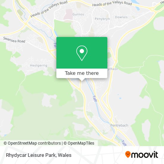 Rhydycar Leisure Park map