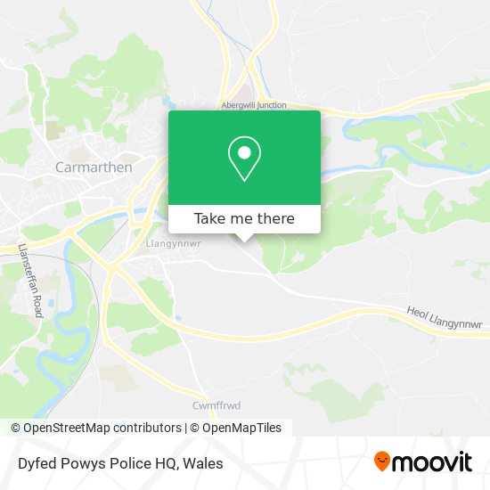 Dyfed Powys Police HQ map