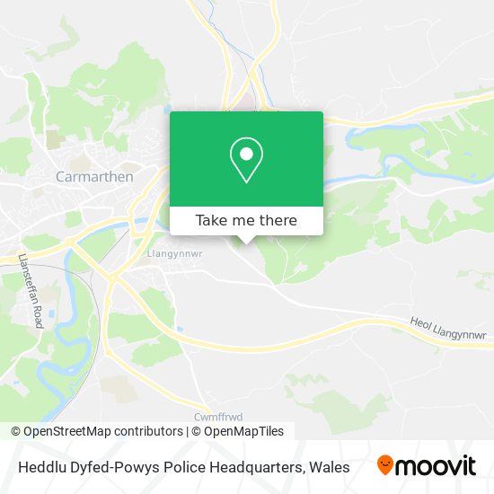 Heddlu Dyfed-Powys Police Headquarters map