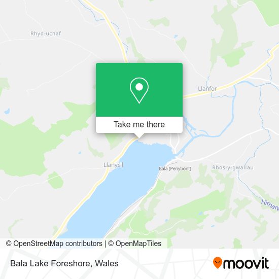 Bala Lake Foreshore map