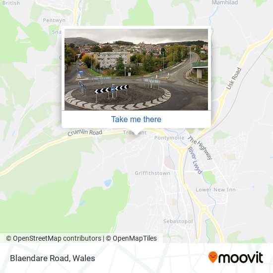 Blaendare Road map