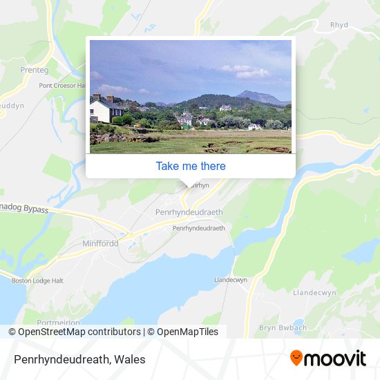 Penrhyndeudreath map