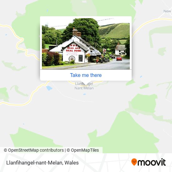 Llanfihangel-nant-Melan map