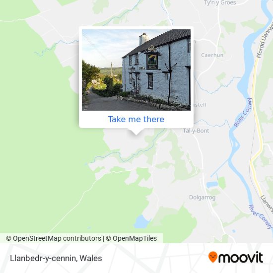 Llanbedr-y-cennin map
