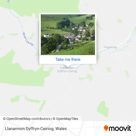 Llanarmon Dyffryn-Ceiriog map