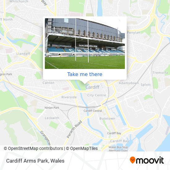 Cardiff Arms Park map