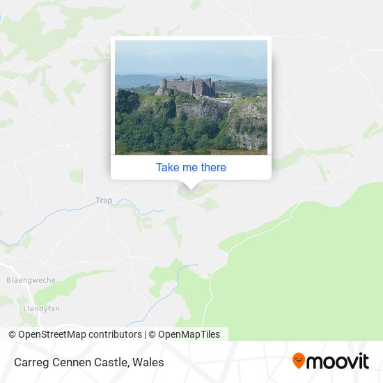 Carreg Cennen Castle map