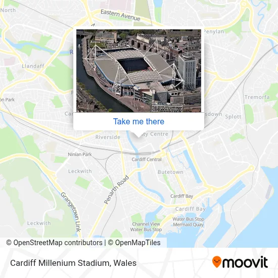 Cardiff Millenium Stadium map