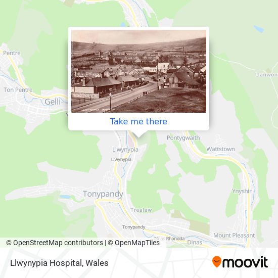 Llwynypia Hospital map