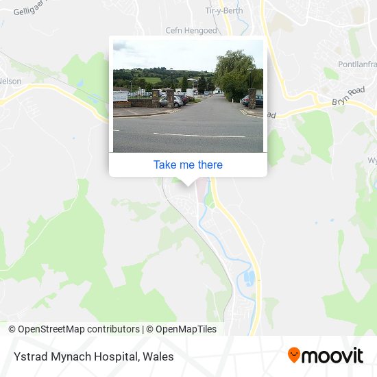 Ystrad Mynach Hospital map