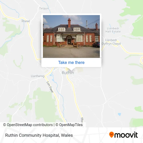 Ruthin Community Hospital map